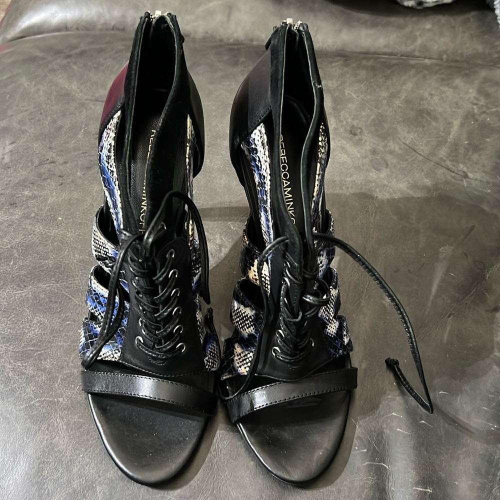 Rebecca Minkoff Reed Open Toe Leather Heels size 8.5M